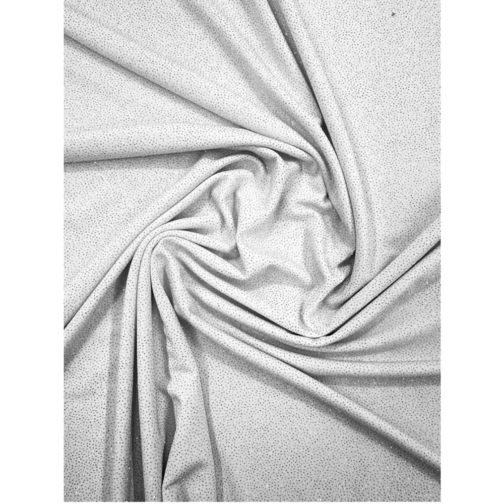 Glitter ITY Fabric - 5 Yards - Sparkling White